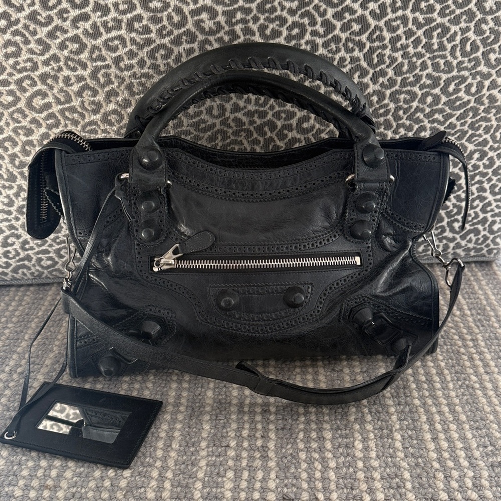 Balenciaga The Part Time Black Leather Handbag